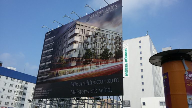 Bauschild mit Stahlgestell Berlin