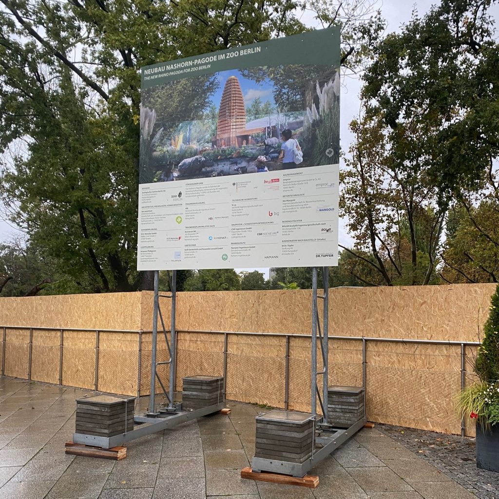 Bauschildsystem mit Stahlgestell Berlin