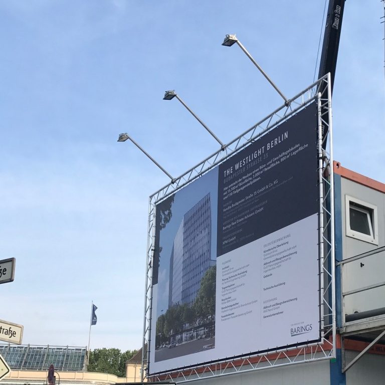 Berlin Bauschild Center Fassadenbanner 034