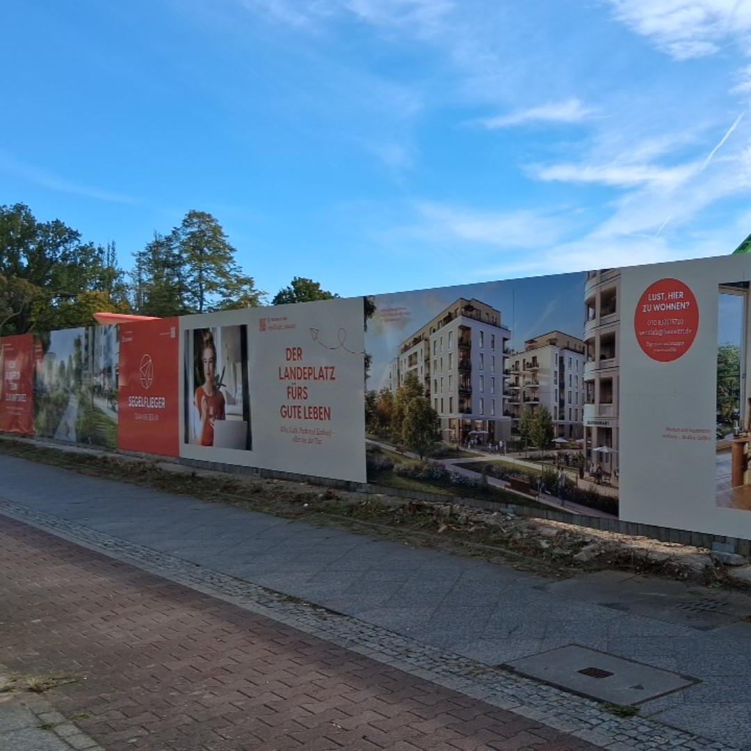 bauschild center berlin bauzaun segelfliegerquartier 1